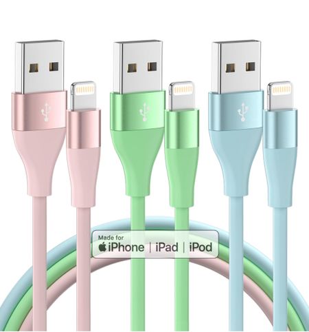 Pastel iPhone charger cord, iPad charger, Apple charger cords 

#LTKHome #LTKGiftGuide #LTKFindsUnder50