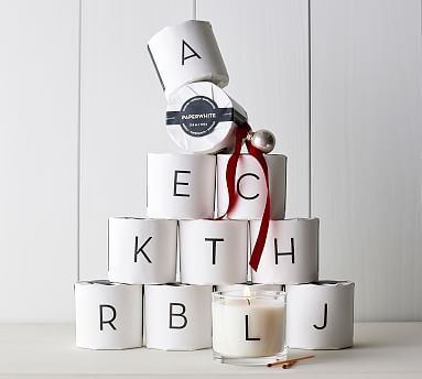 Modern Alphabet Votive Candle | Pottery Barn (US)