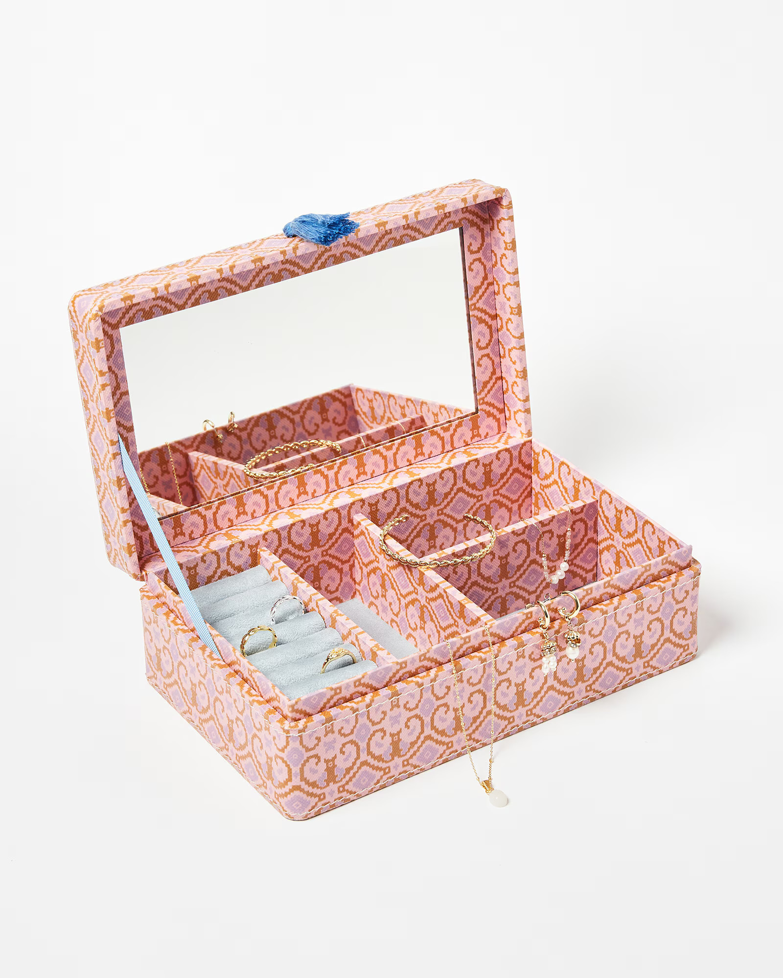 Mica Floral Pink Jewellery Box Large | Oliver Bonas (Global)