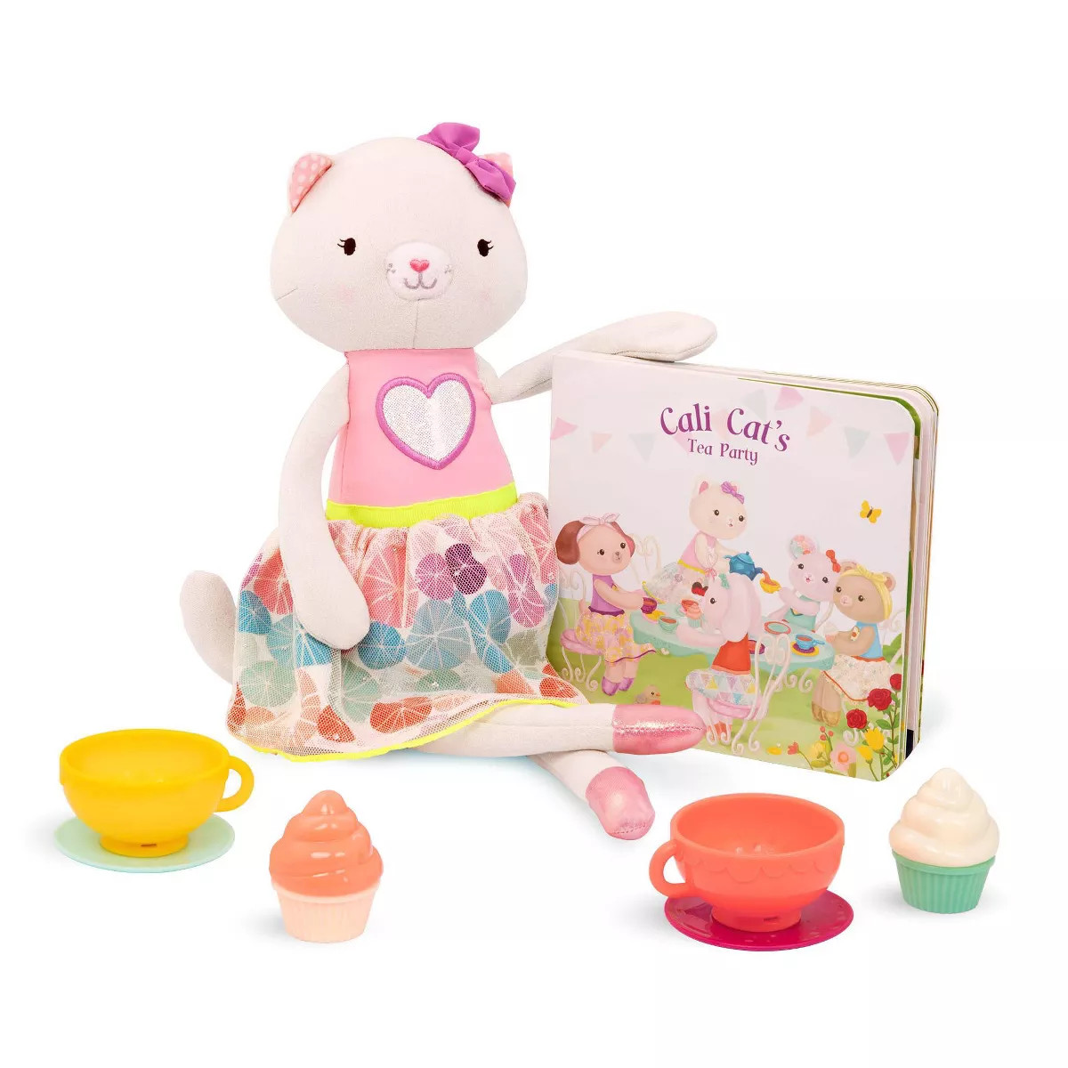 B. toys Plush Cat, Board Book & Tea Set - Tippy Toes Cali Cat | Target