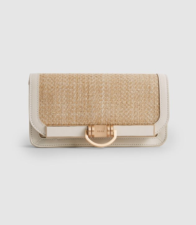 SMALL RAFFIA BAGUETTE BAG | Reiss (Global - Non UK)