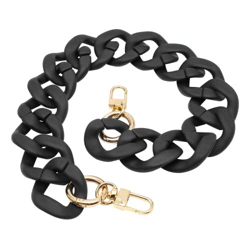 Piutouyar Black Purse Strap, Acrylic Handbag Chain, Fashion Purse Strap, Short Handle Bag Luxury Handbag Strap, Purse Handle Replacement for Handbag Craft Bag（16 inch） | Amazon (US)