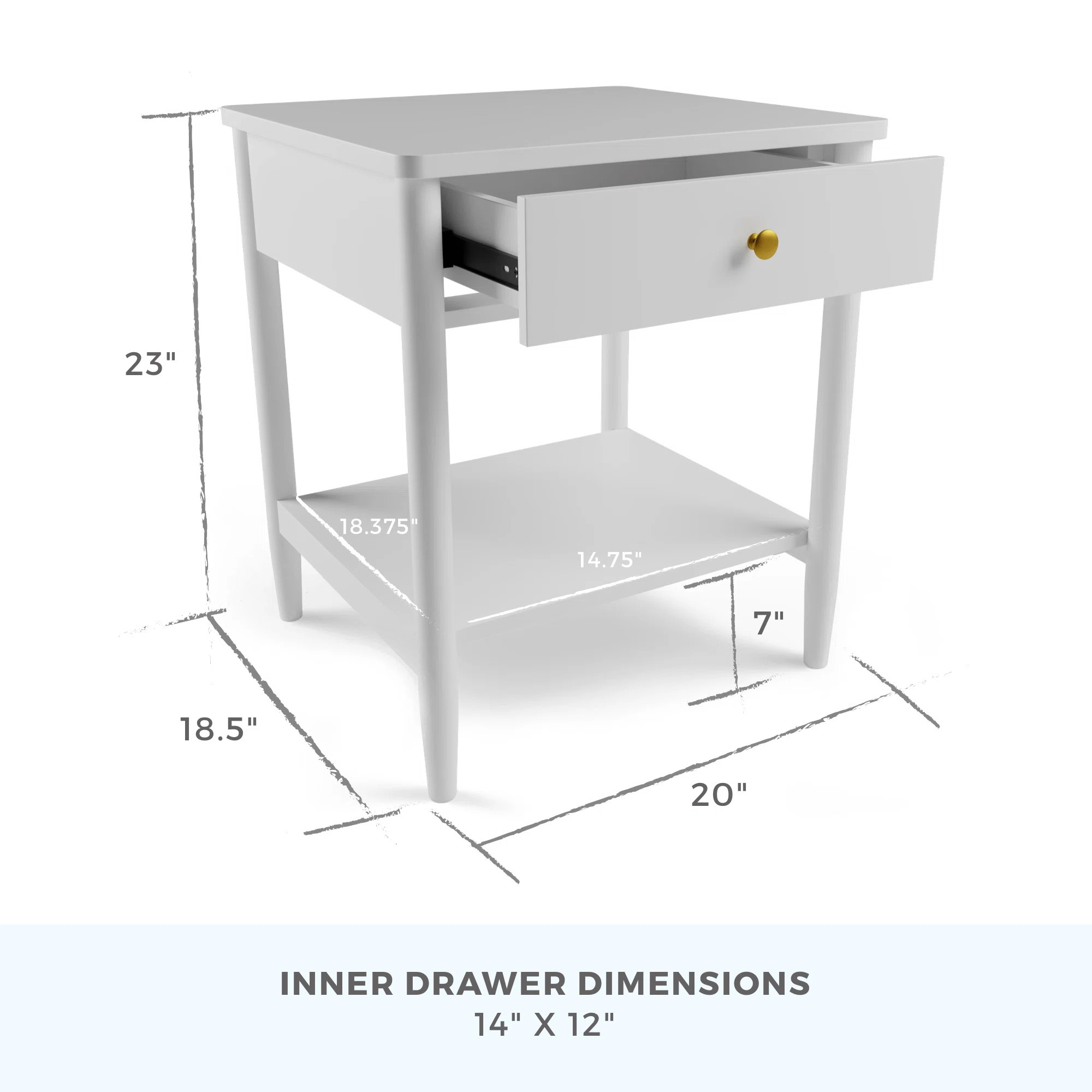 Nickens Solid + Manufactured Wood Nightstand | Wayfair North America