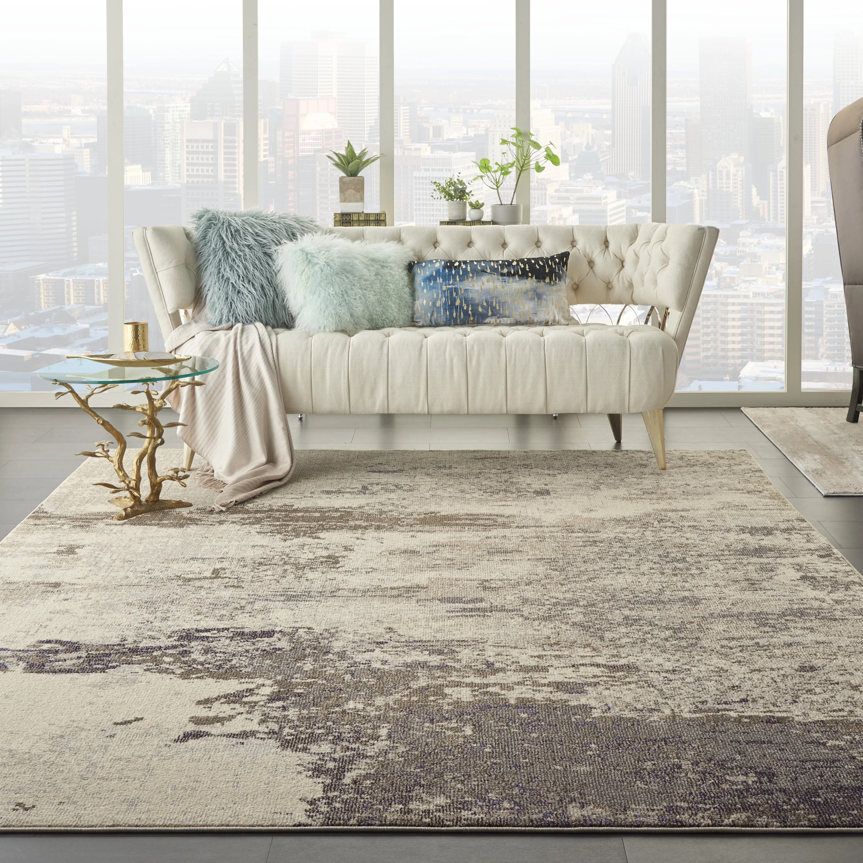 Nourison Celestial Ivory/Grey Area Rug - Walmart.com | Walmart (US)
