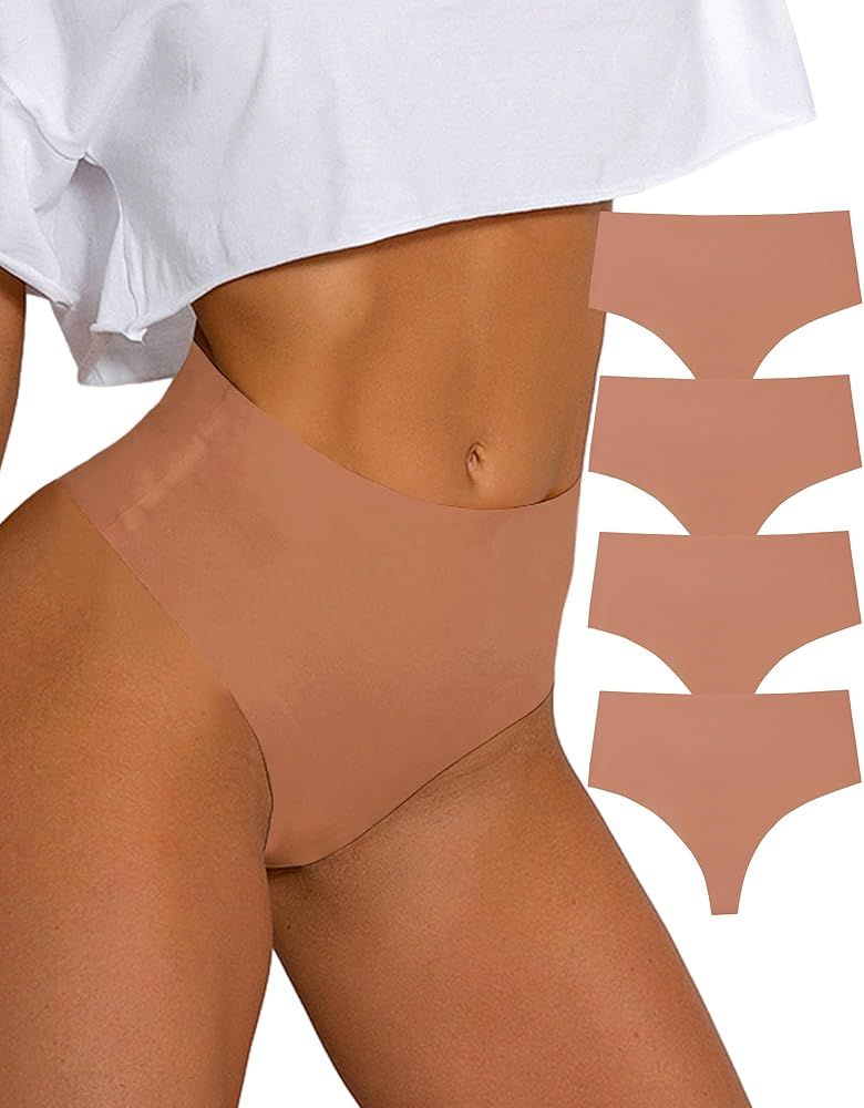 Ladies Underwear Seamless Panties Women Thong Underwear 4 Pack | Amazon (US)