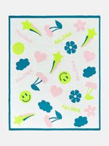 Happy Days Kids' Custom Blanket - Yellow/Pink/Blue | BaubleBar (US)