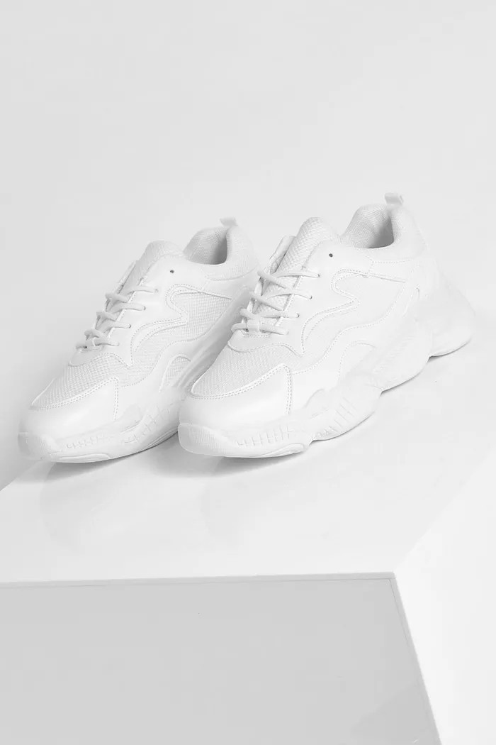 Wide Width Chunky Sole Sneakers | Boohoo.com (US & CA)