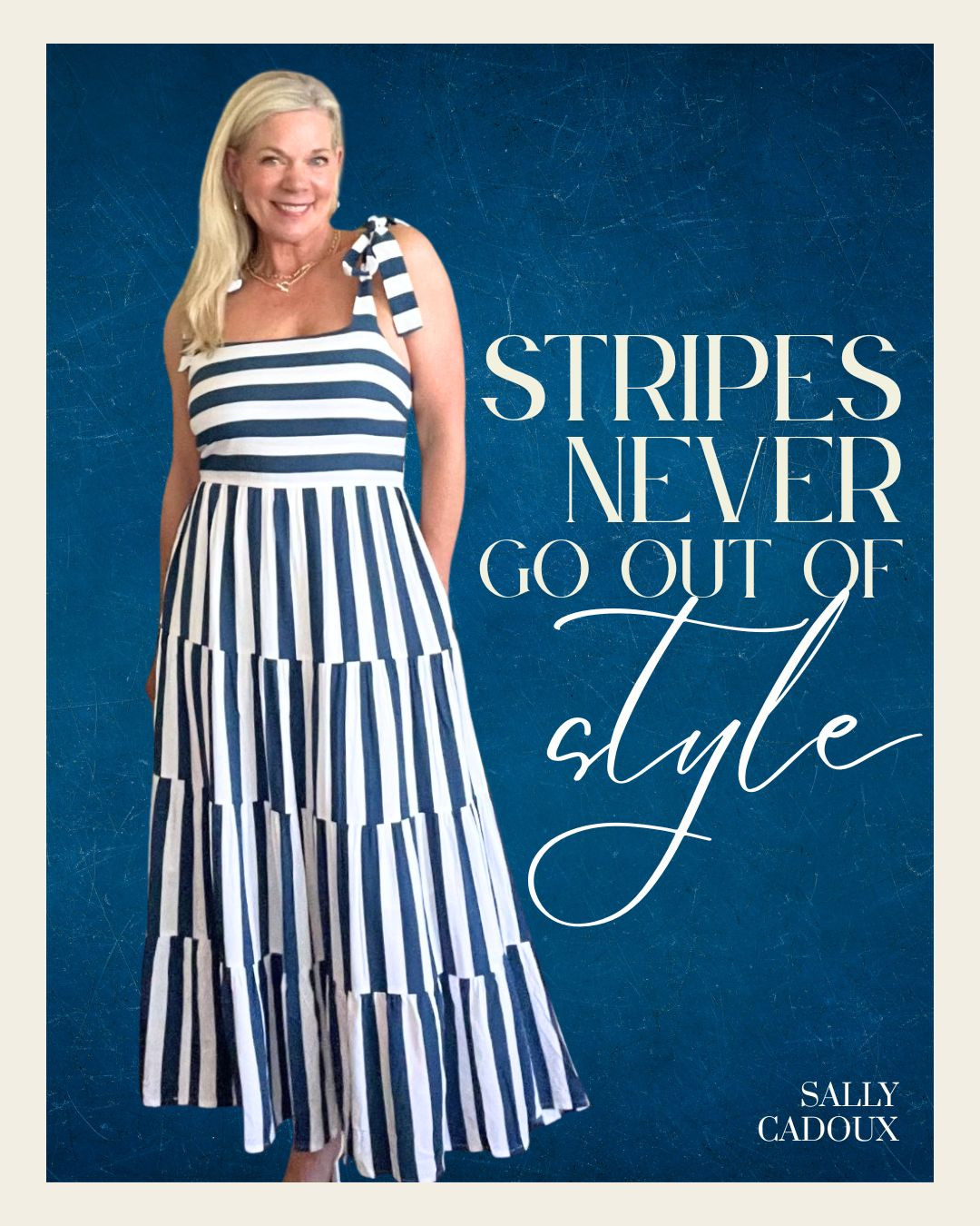 Told myself I had enough striped dresses. Bought this one anyway 😂⚓️ No regrets — the tiered skirt alone was worth it.
Linked below, similar finds attached too! 👇
#LTKstyle #LTKfinds #LTKover50 #StripedMaxi #SummerWardrobe 

 #LTKootd #LTKSeasonal #LTKOver40