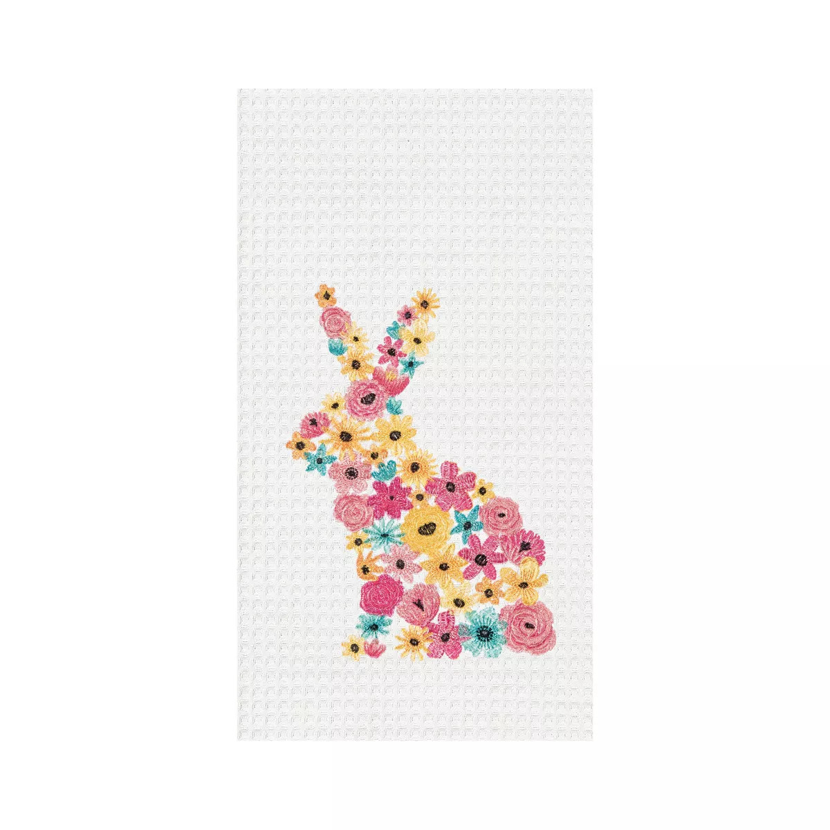 C&F Home Bunny Rabbit Floral Flower Design Easter Spring Theme Embroidered Waffle Weave Kitchen D... | Target