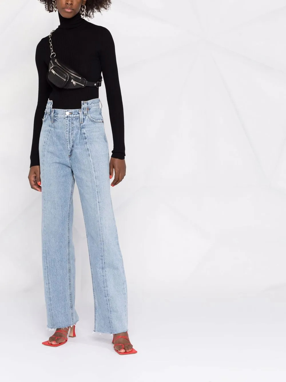 Pieced Angled straight-leg jeans | Farfetch (US)