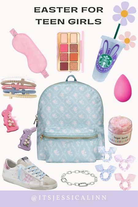 Easter basket ideas for teen girls
A cute stony clover backpack in place of an Easter basket is so fun!
Silk sleep mask
Too faced eyeshadow 
Easter bunny bath bombs
Easter sugar lip scrub
Pastel hair ties
Pastel spring golden goose sneakers 
Cutie Jesus bracelets
Cross bracelet
Easter Starbucks cup from Etsy
Pink beauty blender (looks like a cute Easter egg)
Pandora ME bracelet 


Follow my shop @linnstyleblog on the @shop.LTK app to shop this post and get my exclusive app-only content!

#liketkit #LTKGiftGuide #LTKfamily #LTKkids
@shop.ltk
https://liketk.it/3xhvn

#LTKkids #LTKGiftGuide #LTKfamily