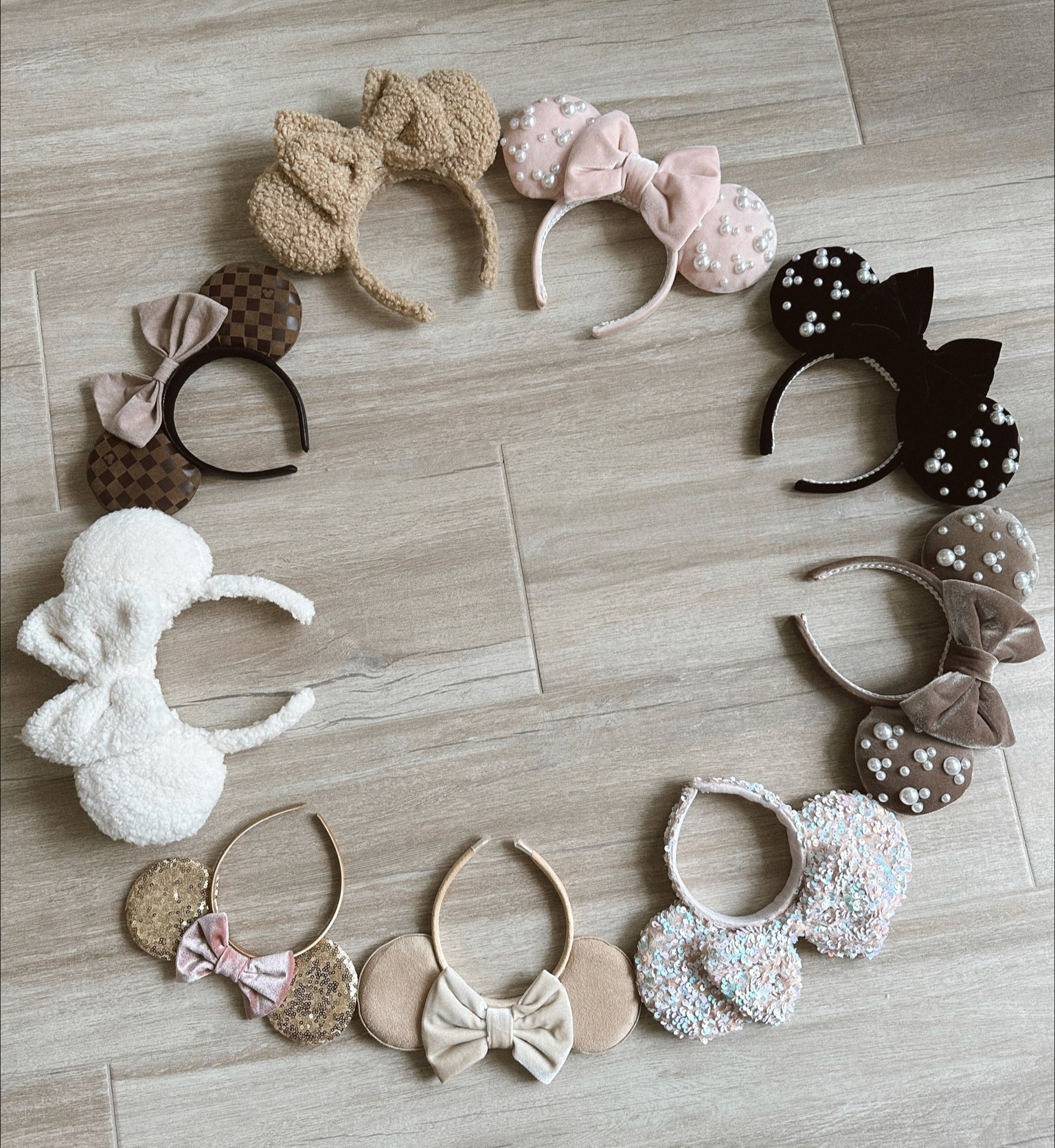 Neutral minnie ears #minnieears #disney #disneyland #disneyworld #mickeyears #disneyears #sherpaears #pearlears #velvetears #checkeredears #disneyootd #disneyaesthetic #disneyfinds #minniemouse 

#LTKtravel #LTKFind #LTKunder50