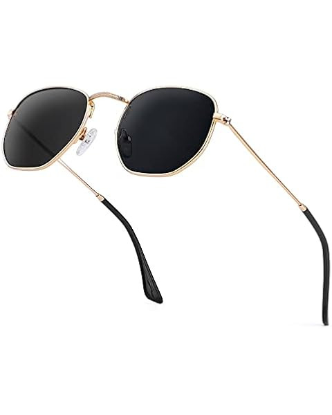 SOJOS Trendy Polarized Hexagon Sunglasses for Women Men, UV400 Retro Rectangle Shades SJ1238 | Amazon (US)