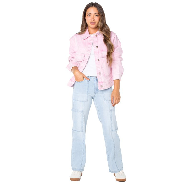 Celebrity Pink Oversize Denim Jacket | Walmart (US)