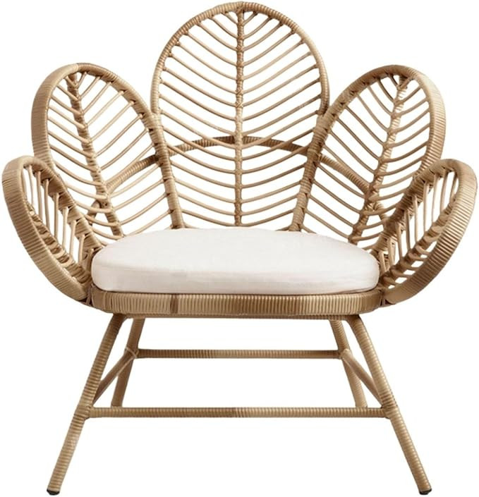 Rattan Chair Vintage Wicker Chair, Nordic Style Flower Sofa Chair, Handcrafted Rattan Lounge Chai... | Amazon (US)