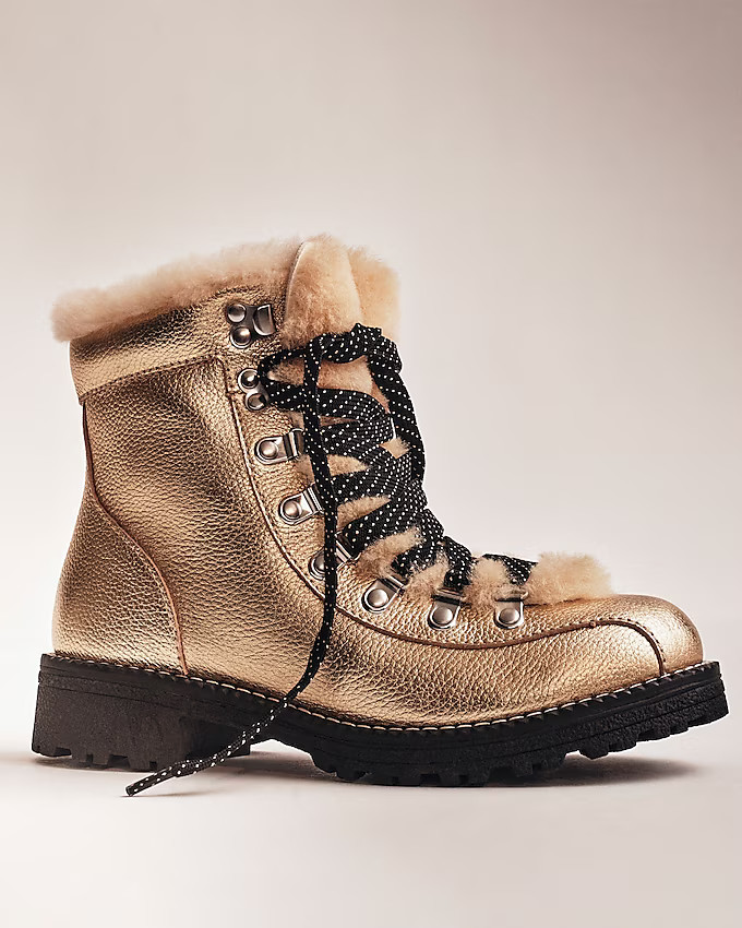 New Nordic boots in metallic leather | J. Crew US