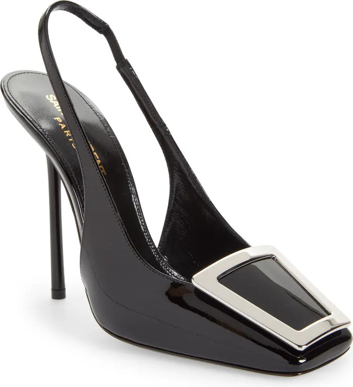 Saint Laurent Maxine Square Toe Slingback Pump | Nordstrom | Nordstrom Canada