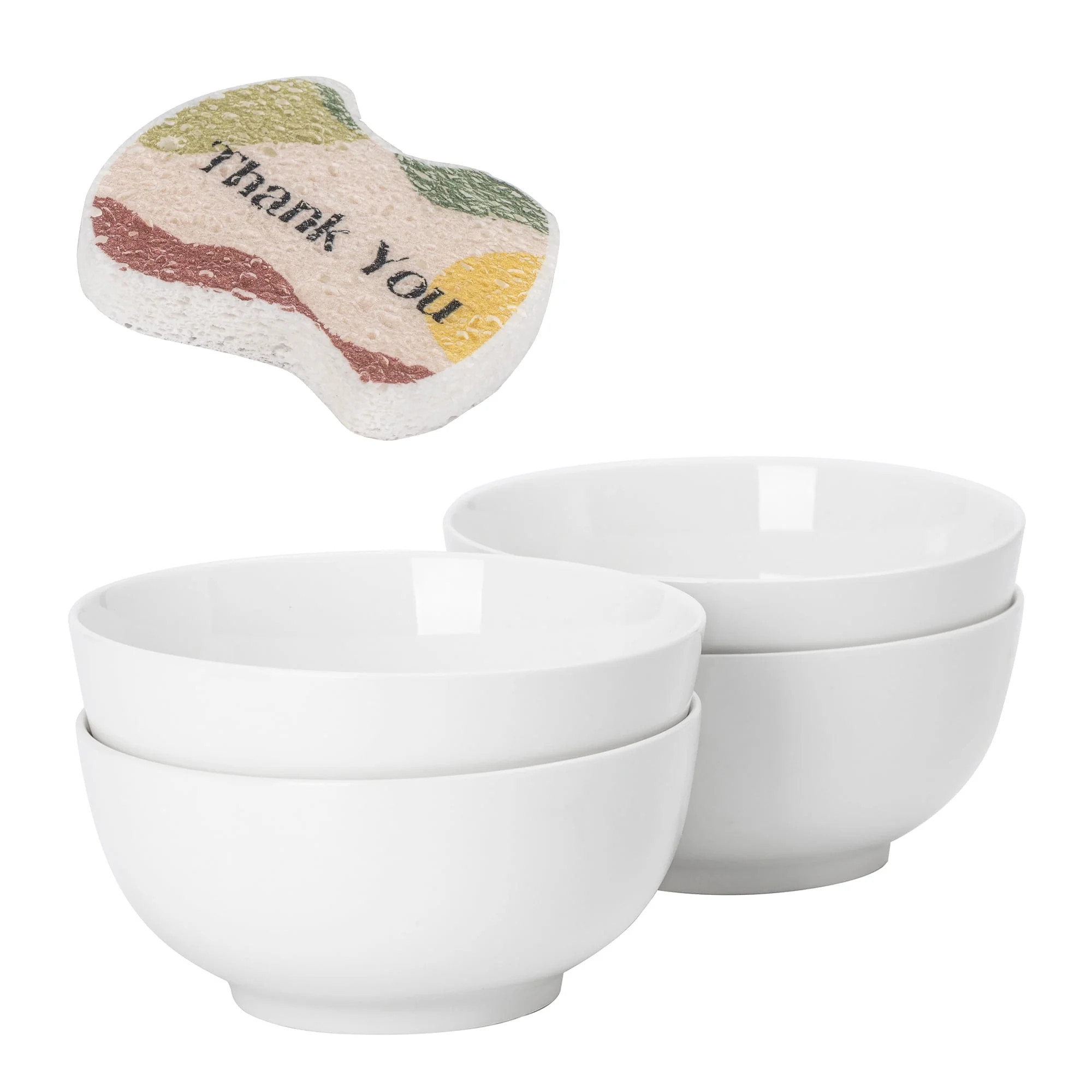 DOWAN 22Oz Large Ceramic Salad Prep Bowl Set of 4, Porcelain Pasta Serving Bowl, Large Capacity C... | Walmart (US)