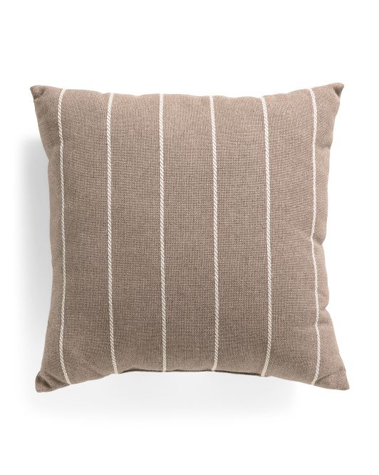 Made In Usa 22x22 Outdoor Striped Pillow | TJ Maxx