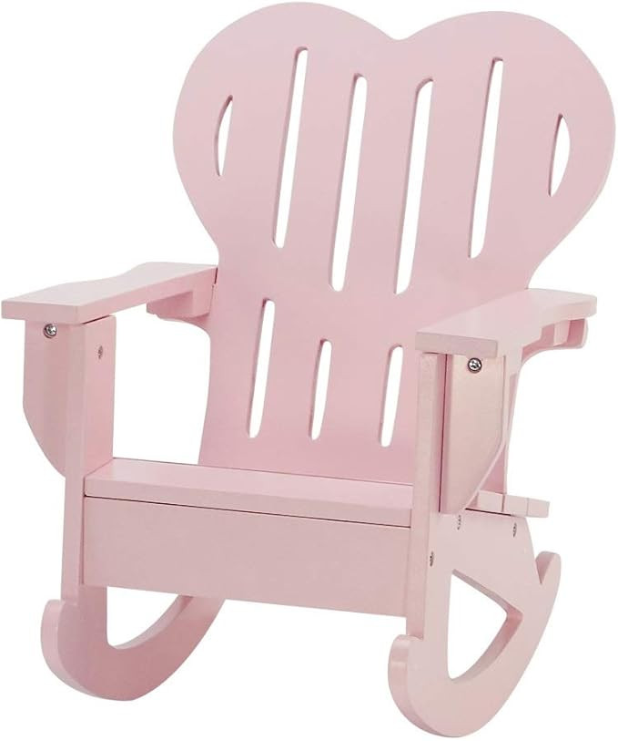 Emily Rose 18 Inch Doll Wooden Furniture | Pink Outdoor 18" Doll Adirondack Rocking Chair | Fits ... | Amazon (US)
