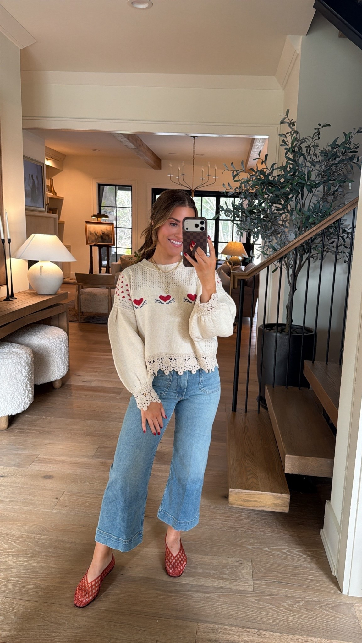 My recent Anthropologie order! Wearing a small in this festive sweater & 25 petite in jeans. Jelly flats run tts

#LTKgrwm #LTKPetite #LTKootd