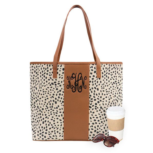 Monogrammed Leopard Tote Bag | Marleylilly