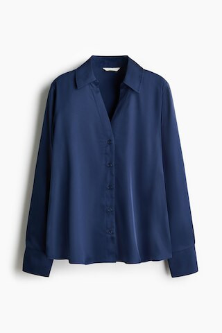 H & M - V-Neck Blouse - Blue | H&M (US + CA)