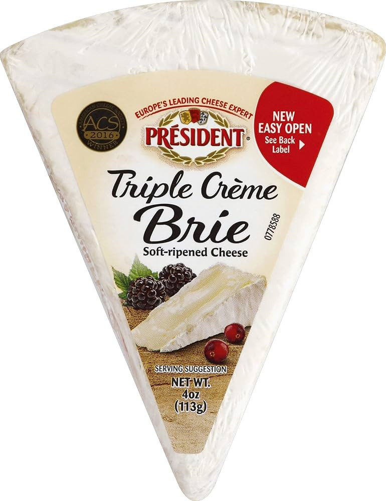 President Triple Cream Brie Cheese, 4 oz | Amazon (US)
