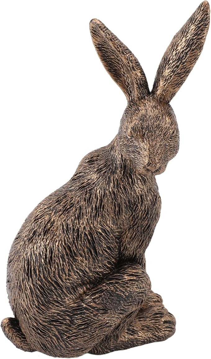 Tyenaza Sitting Rabbit Decor, Antique Resin Animal Collectable Figurine Ornament Realistic Rabbit... | Amazon (US)