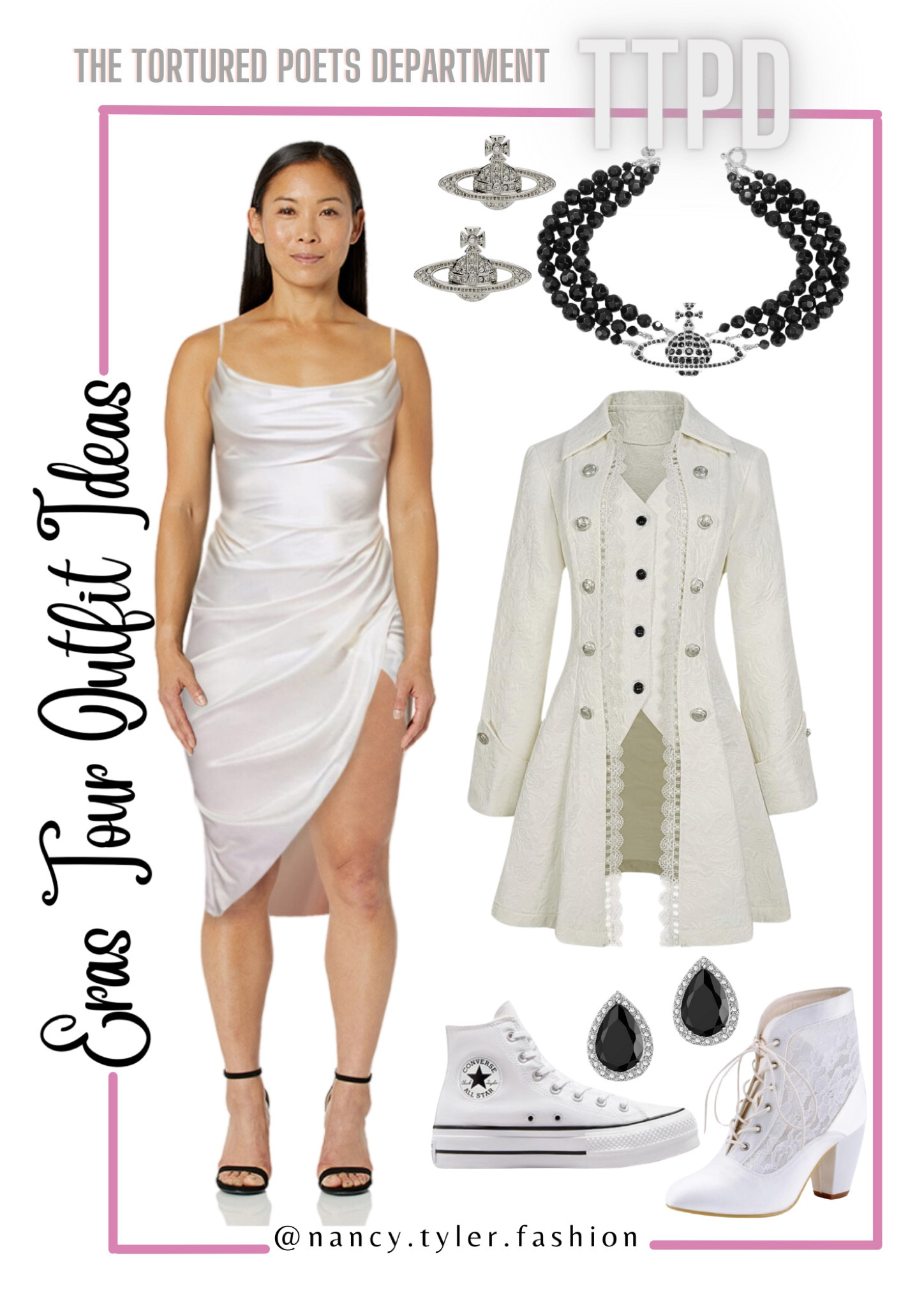 Amazon The Tortured Poets Department Eras Tour Taylor Swift Outfit Ideas. 📝🤍 Eras Tour 2024 outfit ideas!  🤍🪶 #TaylorSwift #ErasTour #TTPDTaylorSwift  #TaylorSwiftTTPD #TheTorturedPoetsDepartment Taylor Swift Eras Tour Ideas, Taylor Swift Movie, Taylor Swift outfits, Taylor Swift Eras Tour outfit ideas, Taylor Swift Eras Tour inspo, Taylor Swift inspo, Taylor Swift TTPD, Taylor Swift The Tortured Poets Department, Taylor Swift Eras Tour TTPD outfits, TTPD outfit, The Tortured Poets Department Taylor Swift outfits, white Taylor Swift outfits, black Taylor Swift outfits, Tortured Poets,  choker necklaces, corset tops, corset dresses, women’s sequin black shorts, white Converse shoes

#LTKParties #LTKFindsUnder50 #LTKStyleTip