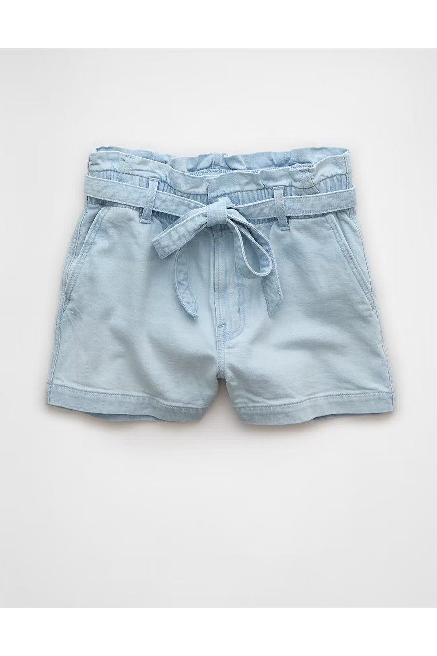 AE Stretch Paper Bag Denim Mom Short Women's Skylight 20 | American Eagle Outfitters (US & CA)