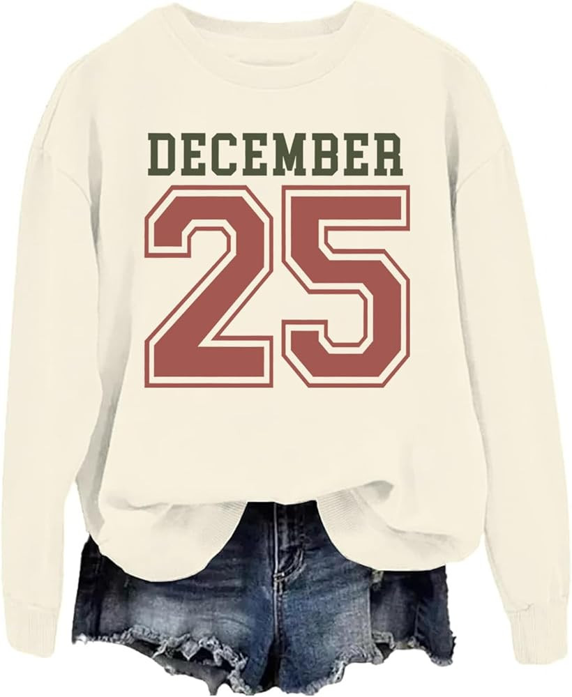 December 25 Sweatshirt And Hoodie Retro Christmas Sweatshirts For Women Men | Amazon (US)