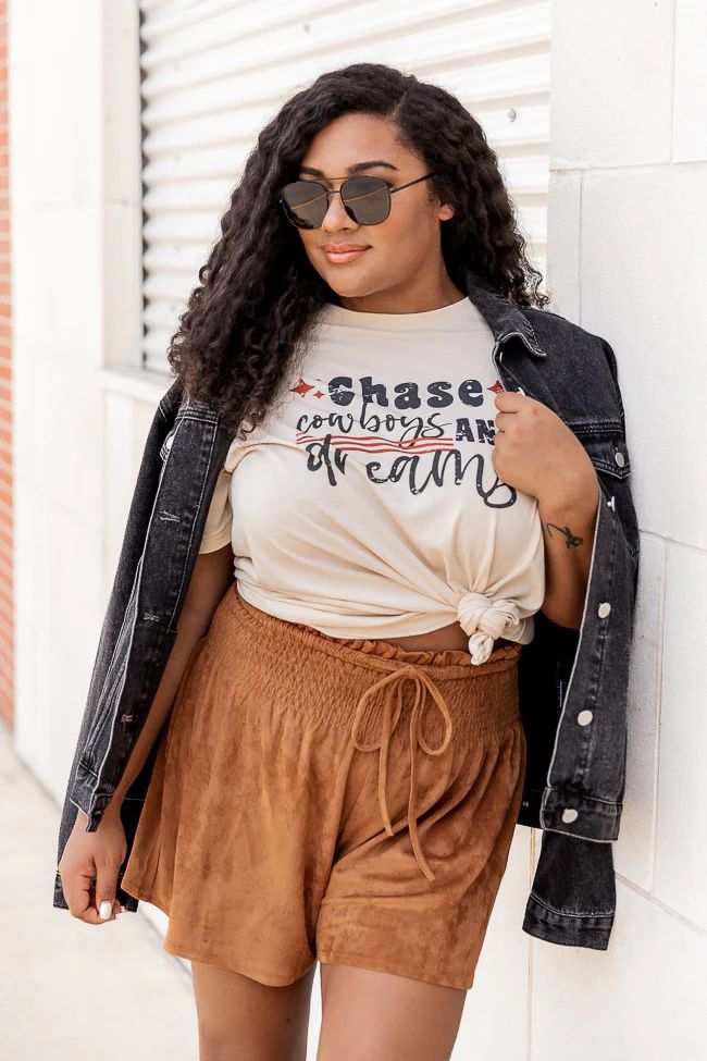 Chase Cowboys And Dreams Cream Graphic Tee | Pink Lily