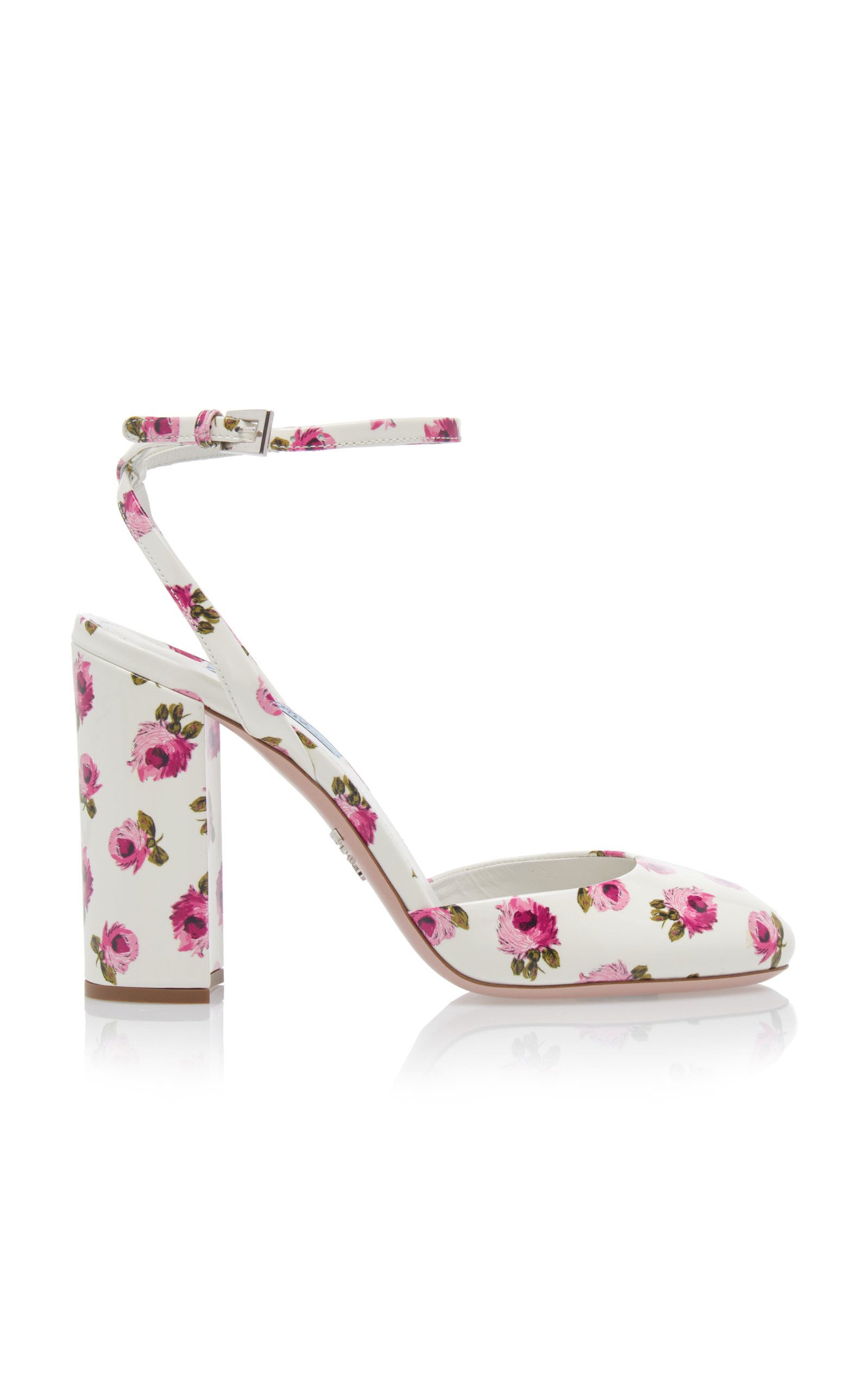 Prada Floral-Print Patent Leather Pumps | Moda Operandi (Global)