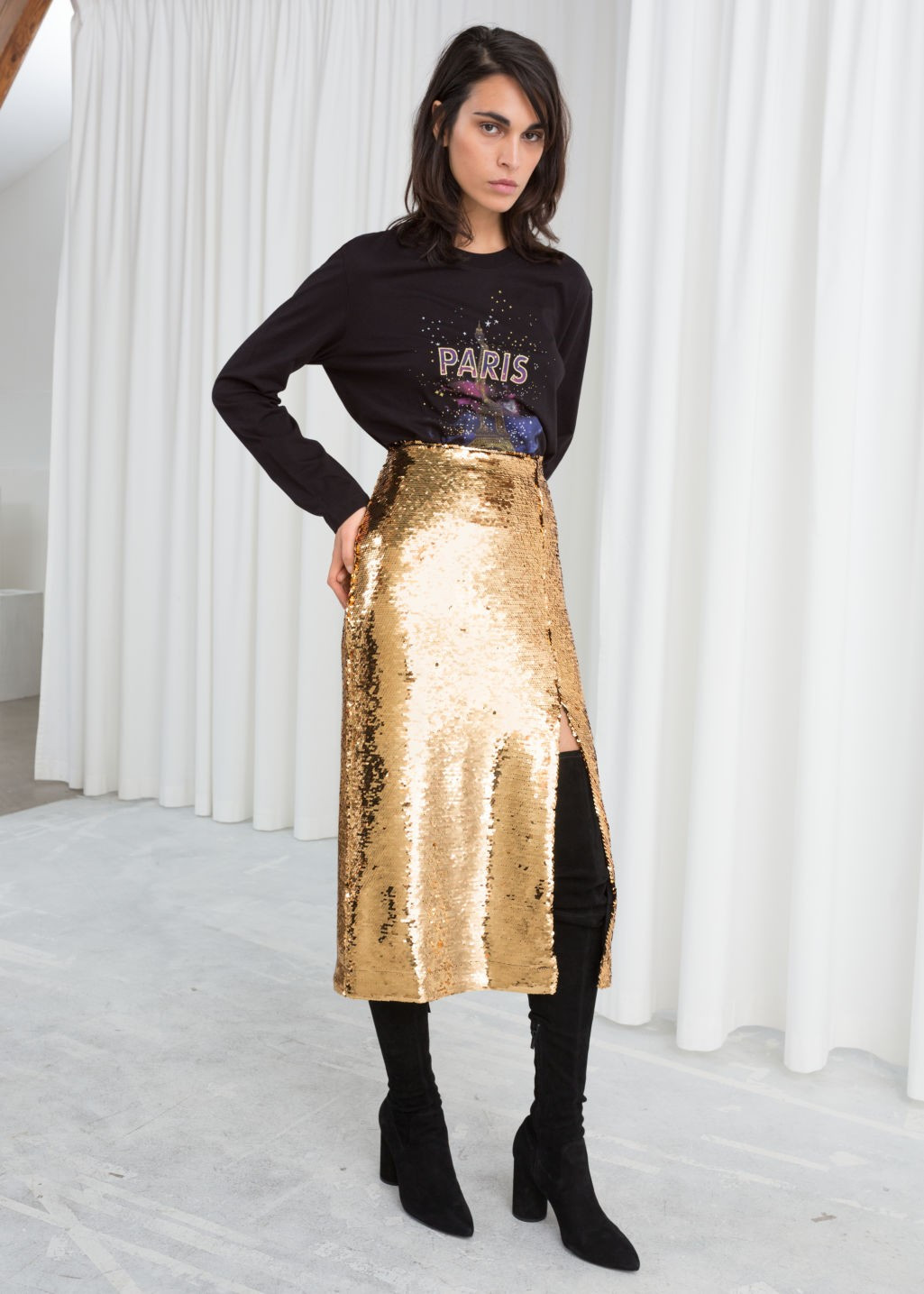 Sequin Midi Pencil Skirt | & Other Stories (EU + UK)