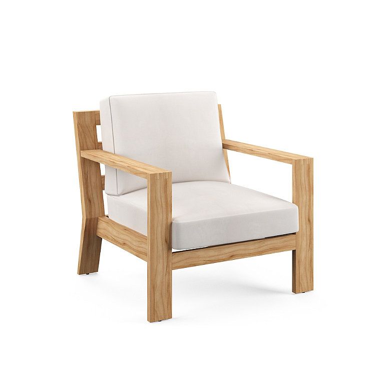 Calhoun Lounge Chair with Cushions in Natural Teak | Frontgate | Frontgate
