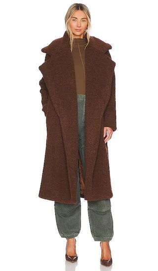 x REVOLVE Teddy Coat in Brown | Revolve Clothing (Global)