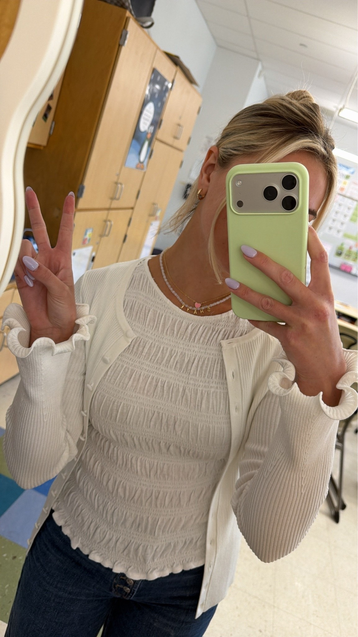 Details from my teacher outfit of the day today! What I wear to work as a teacher in my 20s featuring my favorite tank from Madewell.

#LTKWorkwear #LTKootd #LTKxMadewell