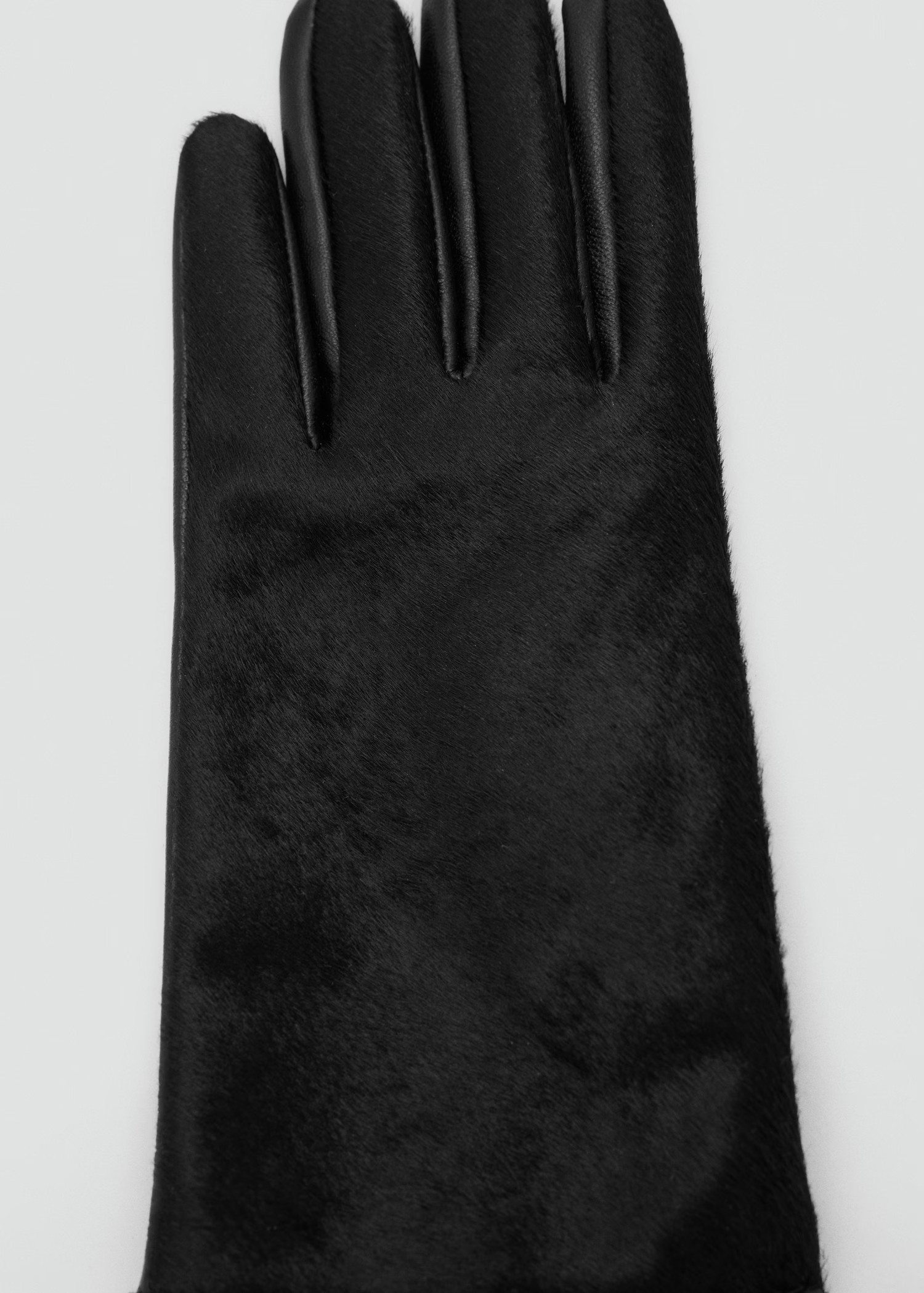 Leather gloves with fur | MANGO (UK)