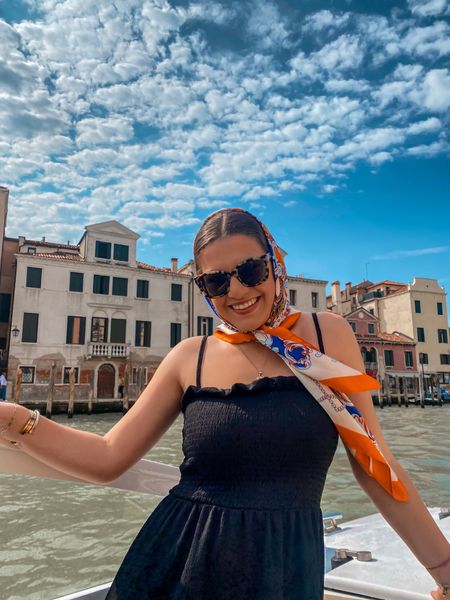 Italy outfit, Europe outfit, hair scarf, Grace Kelly hair scarf, H&M dress, summer fashion, travel outfit, Warby Parker sunglasses, summer style, affordable fashion 

#LTKunder50 #LTKtravel #LTKstyletip