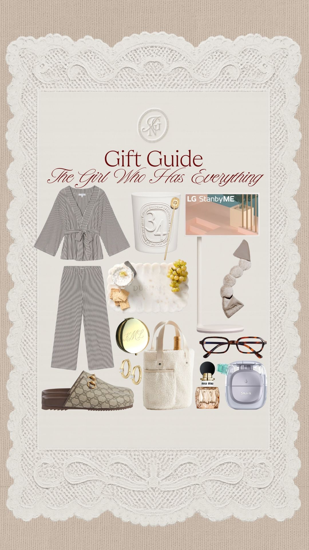 GIFT GUIDE FOR THE GIRL WHO HAS EVERYTHING 🤎✨
A curated gift wish list that is perfect for the girl who has everything  🎁 

#GiftGuide #Gifts #ChristmasGifts #HolidayGifts #GiftGuides #HolidayHub #GiftsForher #ForHer #luxegifts #splurgegifts


#LTKGiftGuide #LTKHoliday