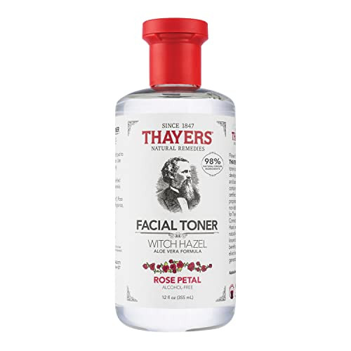 THAYERS Alcohol-Free Rose Petal Witch Hazel Facial Toner with Aloe Vera Formula, 12 Ounce | Amazon (US)