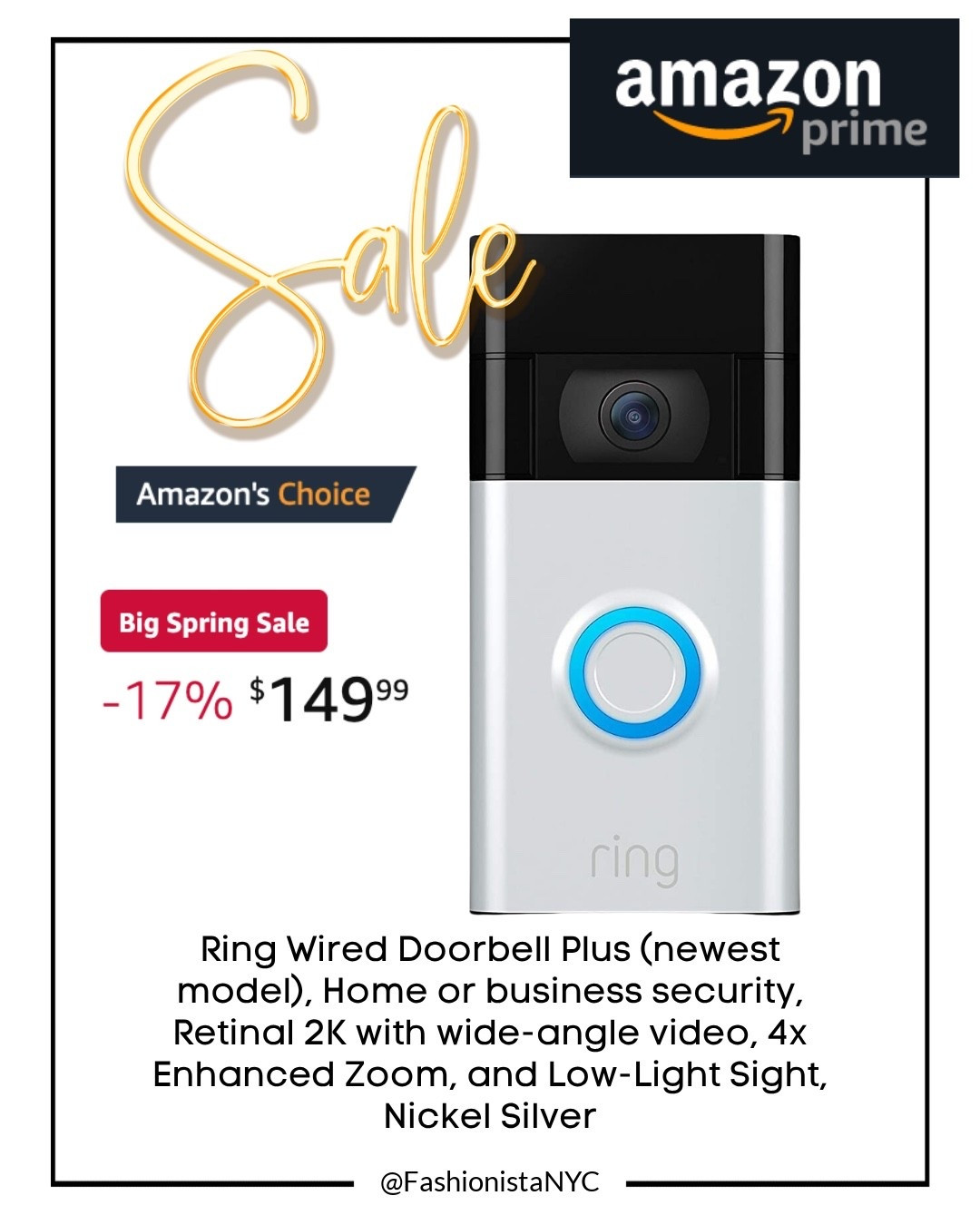 Shop the @Amazon Spring SALE and SAVE!!! Many of my Neighbors have the Ring Doorbell and it makes our community feel safe 

#LTKSaleAlert #LTKKids #LTKHome