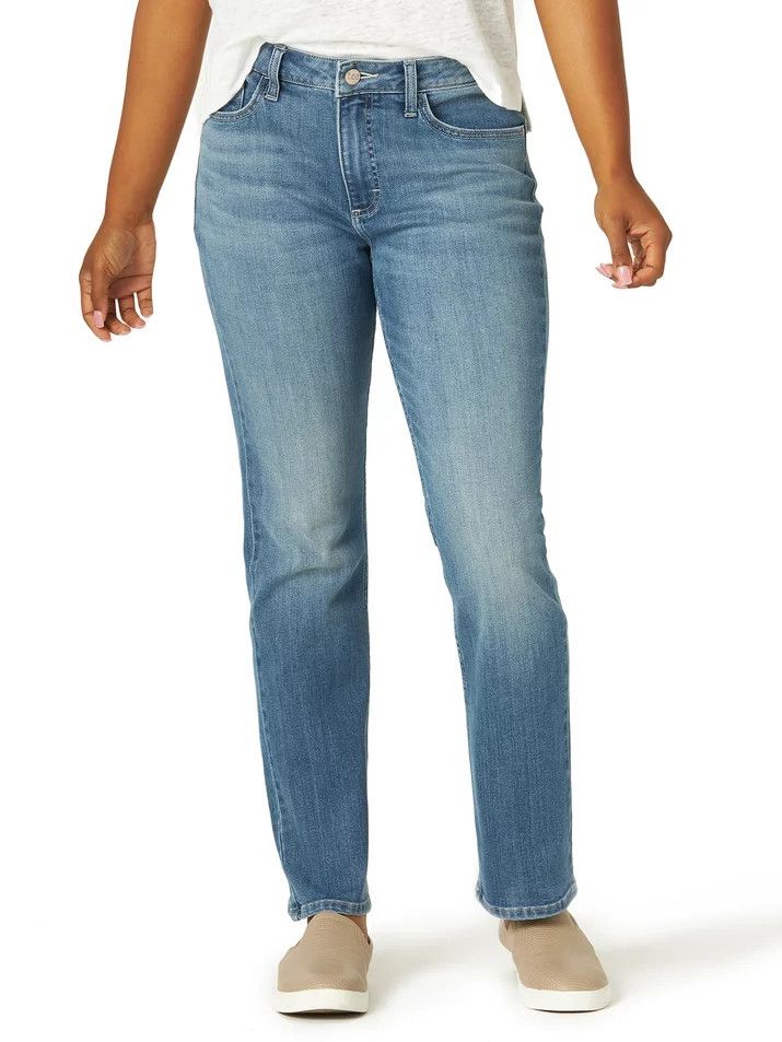 Lee Women's Midrise Straight Leg Jean - Walmart.com | Walmart (US)