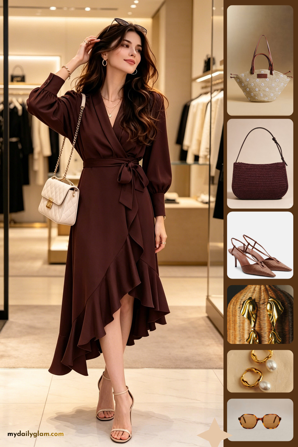 Elevate Your Neutral Capsule Wardrobe With Premium Fabric Old Money Brown Dresses 

 #LTKootd #LTKSeasonal #LTKOver40