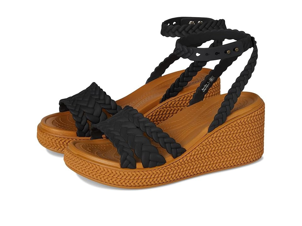 Crocs Brooklyn Ankle Strap Wedge Platform Sandals Women's Sandals Black : 8 M | Zappos