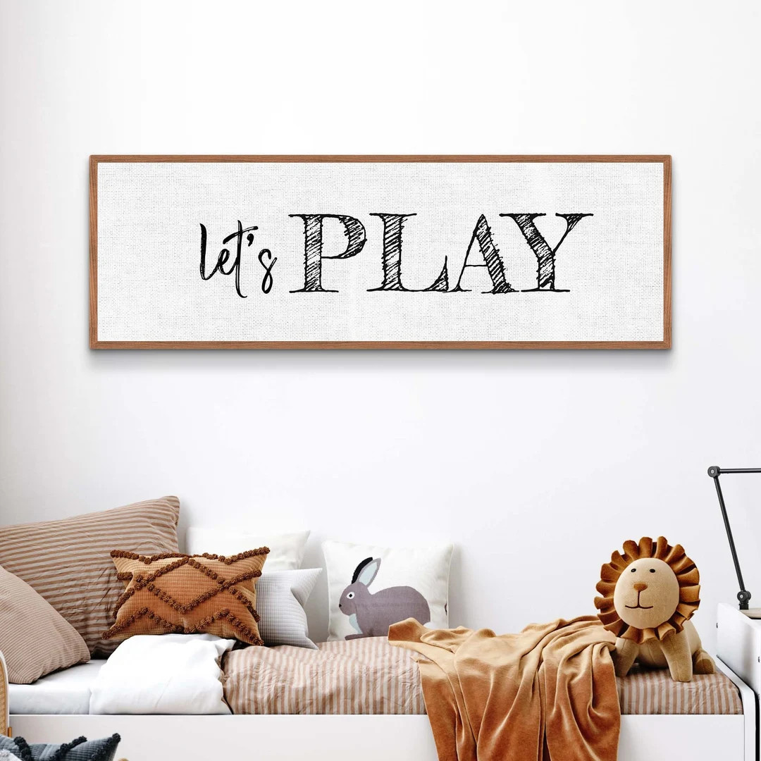 Let's Play Sign Wall Art Playroom Sign Decor Kids Room - Etsy | Etsy (US)