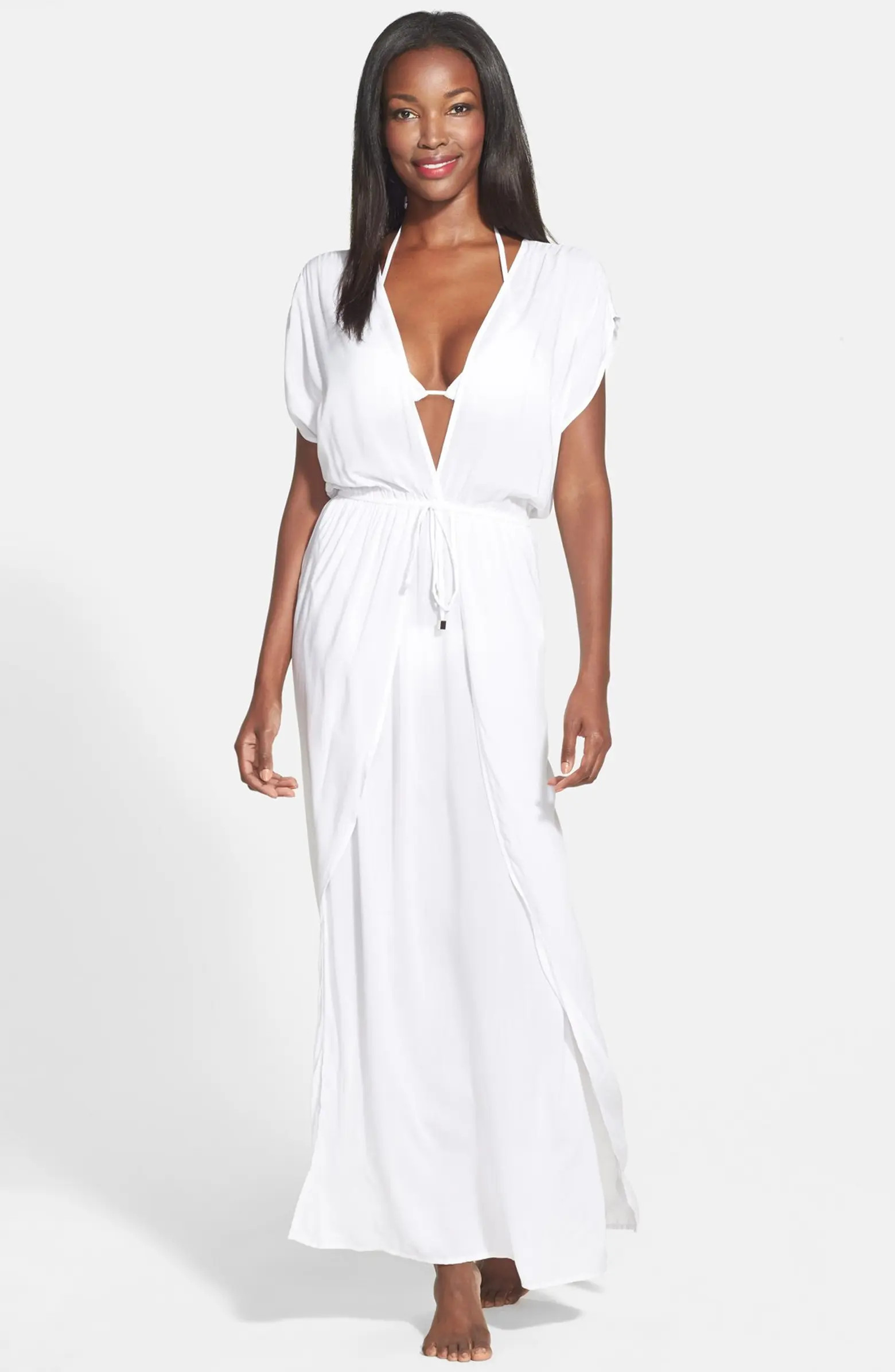 Elan Deep V-Neck Cover-Up Maxi Dress | Nordstrom | Nordstrom