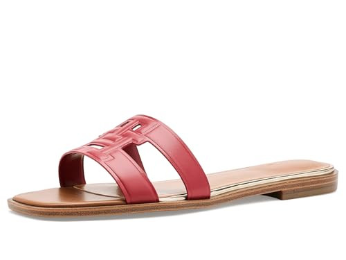 Amazon.com | Tommy Hilfiger Women's Terenz Beige 9 Medium | Slides | Amazon (US)