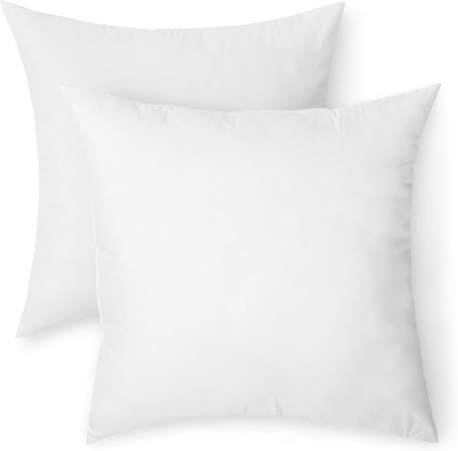 Amazon Basics Square Hypoallergenic Pillow Insert, Soft Decorative Stuffer for Sofa Bed Couch, 26... | Amazon (US)